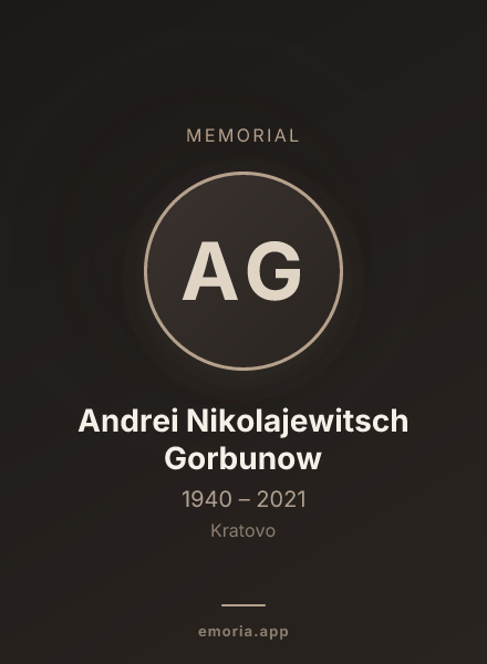 Memorial portrait of Andrei Nikolajewitsch Gorbunow