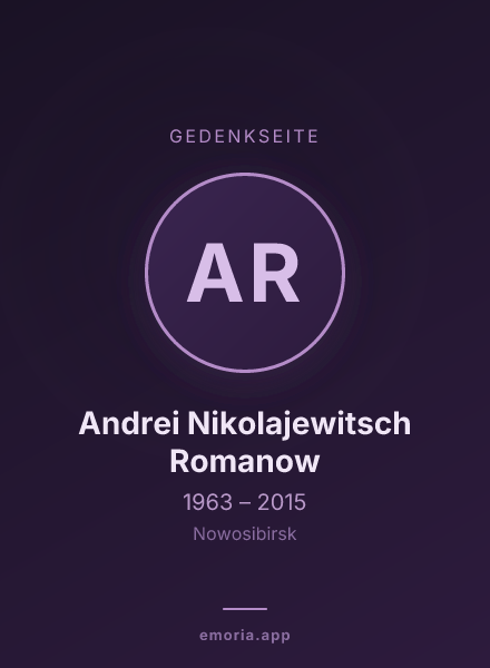 Gedenkportrait von Andrei Nikolajewitsch Romanow