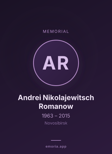 Memorial portrait of Andrei Nikolajewitsch Romanow
