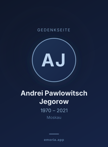 Gedenkportrait von Andrei Pawlowitsch Jegorow