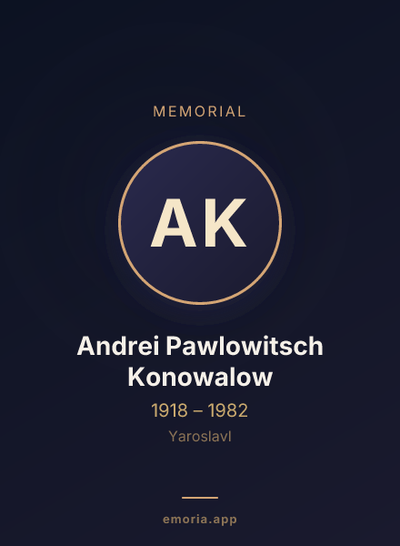 Memorial portrait of Andrei Pawlowitsch Konowalow