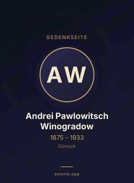 Gedenkportrait von Andrei Pawlowitsch Winogradow