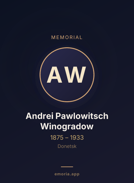 Memorial portrait of Andrei Pawlowitsch Winogradow