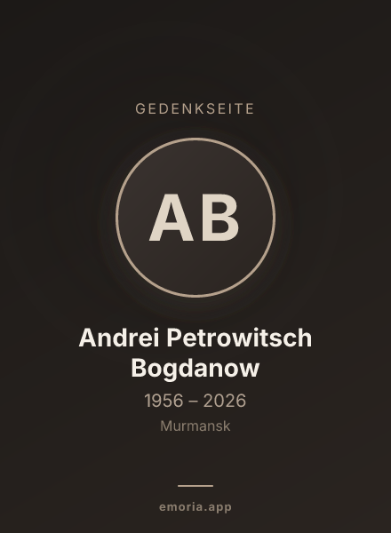Gedenkportrait von Andrei Petrowitsch Bogdanow