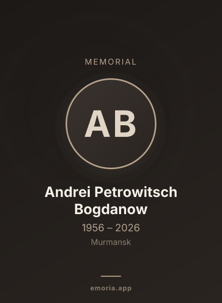 Memorial portrait of Andrei Petrowitsch Bogdanow