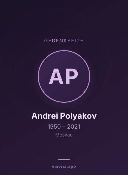 Gedenkportrait von Andrei Polyakov