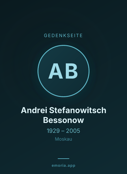 Gedenkportrait von Andrei Stefanowitsch Bessonow
