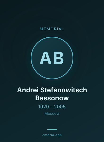 Memorial portrait of Andrei Stefanowitsch Bessonow