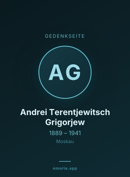 Gedenkportrait von Andrei Terentjewitsch Grigorjew