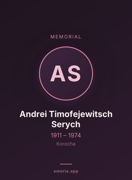 Memorial portrait of Andrei Timofejewitsch Serych