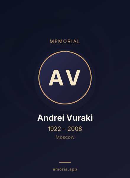 Memorial portrait of Andrei Vuraki