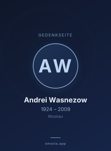 Gedenkportrait von Andrei Wasnezow