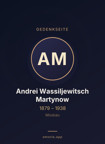 Gedenkportrait von Andrei Wassiljewitsch Martynow