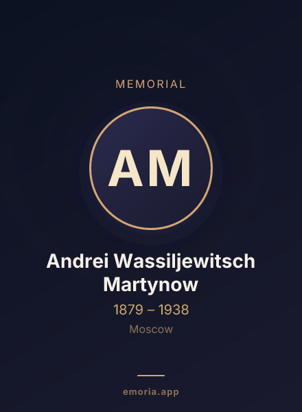 Memorial portrait of Andrei Wassiljewitsch Martynow