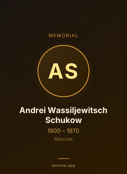 Memorial portrait of Andrei Wassiljewitsch Schukow
