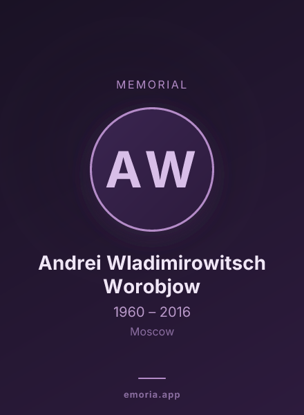 Memorial portrait of Andrei Wladimirowitsch Worobjow