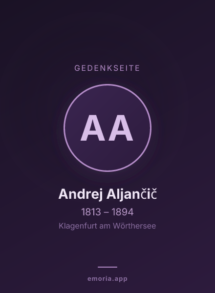 Gedenkportrait von Andrej Aljančič