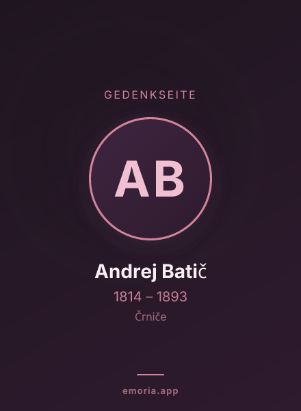 Gedenkportrait von Andrej Batič