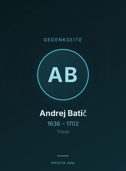 Gedenkportrait von Andrej Batič