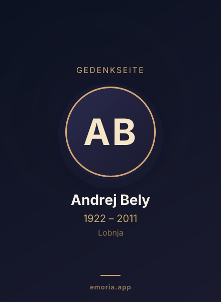 Gedenkportrait von Andrej Bely