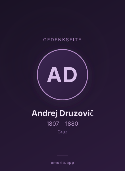 Gedenkportrait von Andrej Druzovič