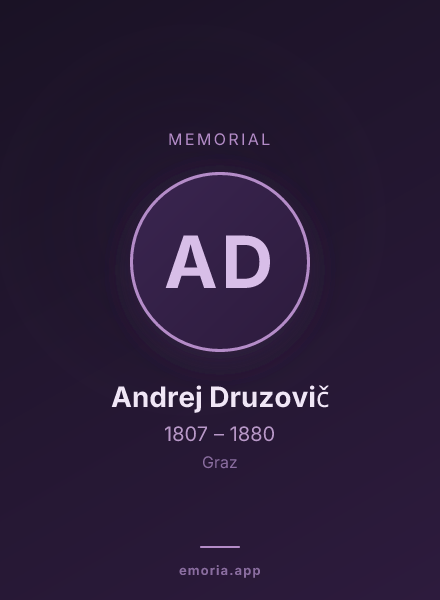 Memorial portrait of Andrej Druzovič