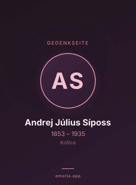Gedenkportrait von Andrej Július Síposs
