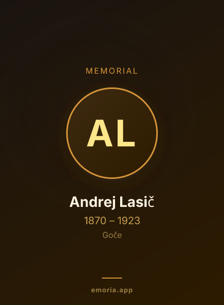 Memorial portrait of Andrej Lasič