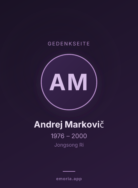 Gedenkportrait von Andrej Markovič