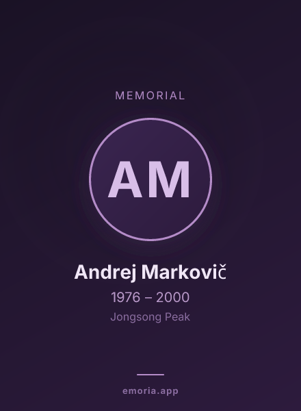 Memorial portrait of Andrej Markovič