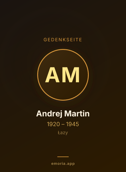 Gedenkportrait von Andrej Martin
