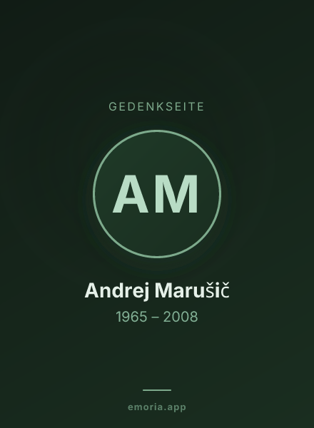Gedenkportrait von Andrej Marušič