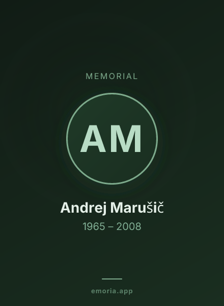 Memorial portrait of Andrej Marušič