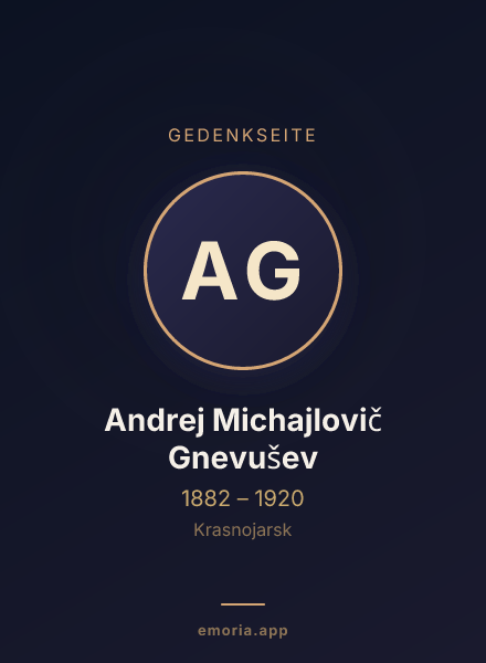 Gedenkportrait von Andrej Michajlovič Gnevušev