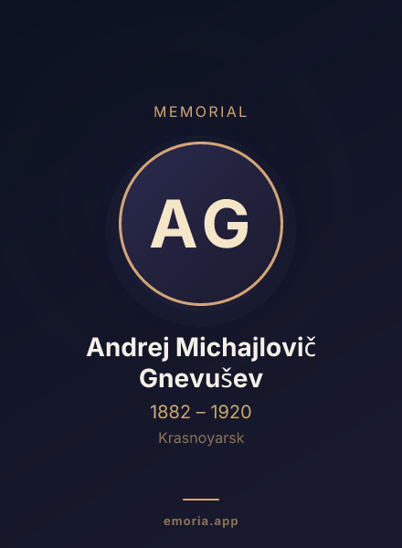 Memorial portrait of Andrej Michajlovič Gnevušev