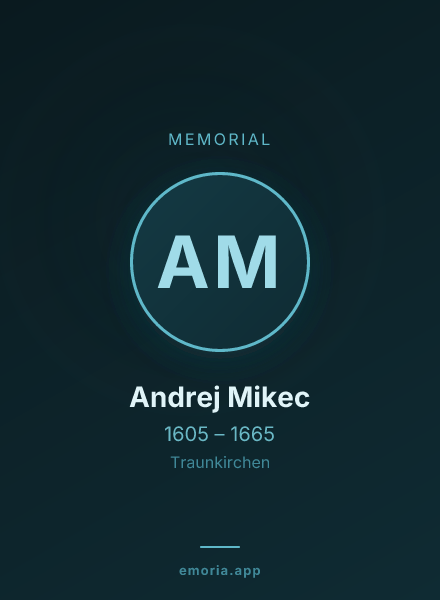 Memorial portrait of Andrej Mikec