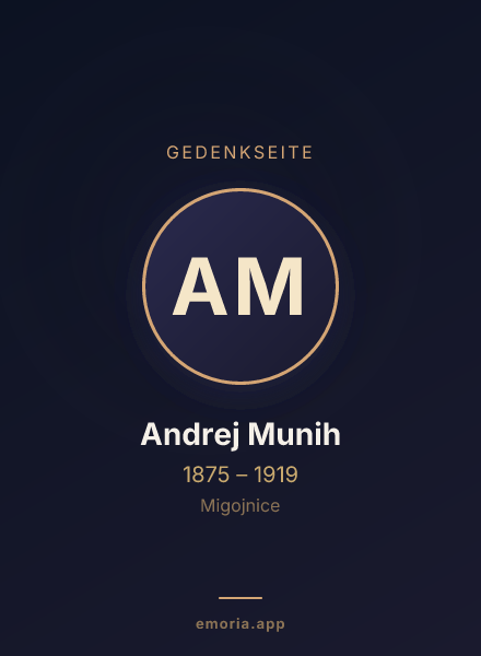 Gedenkportrait von Andrej Munih