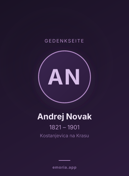Gedenkportrait von Andrej Novak