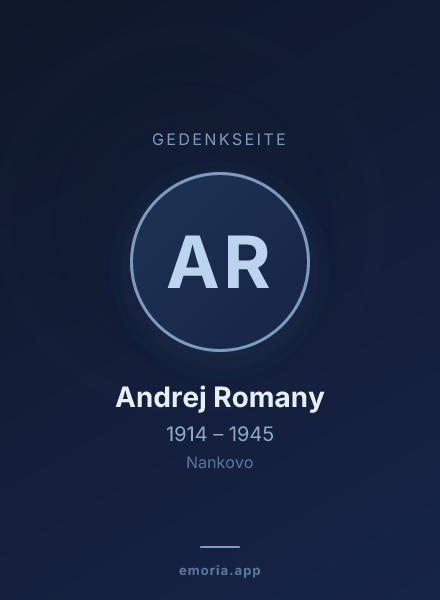 Gedenkportrait von Andrej Romany