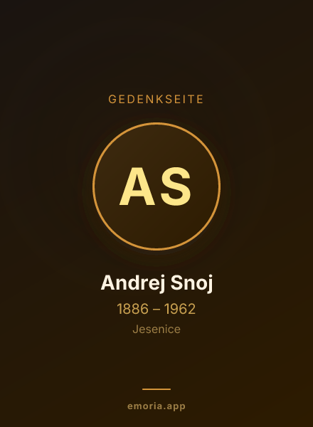 Gedenkportrait von Andrej Snoj