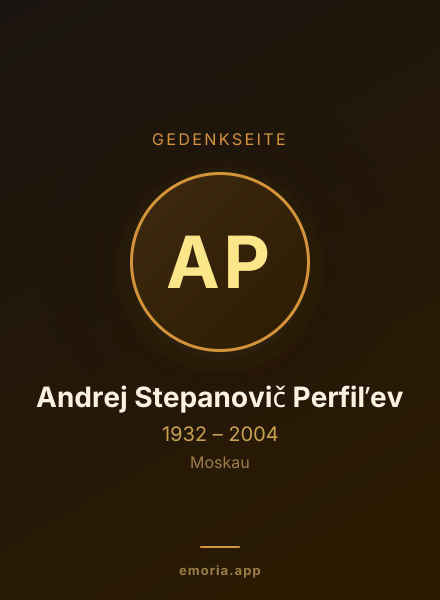 Gedenkportrait von Andrej Stepanovič Perfilʹev