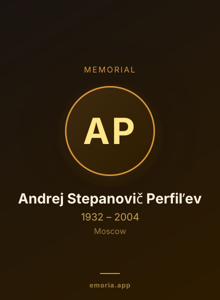 Memorial portrait of Andrej Stepanovič Perfilʹev