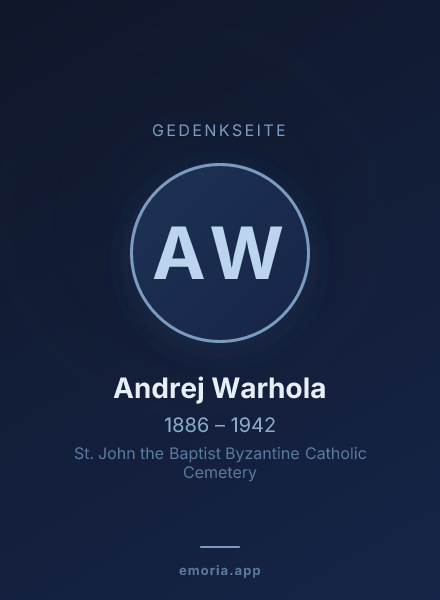Gedenkportrait von Andrej Warhola