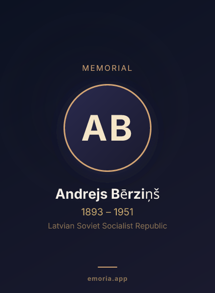 Memorial portrait of Andrejs Bērziņš