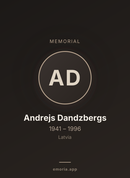 Memorial portrait of Andrejs Dandzbergs