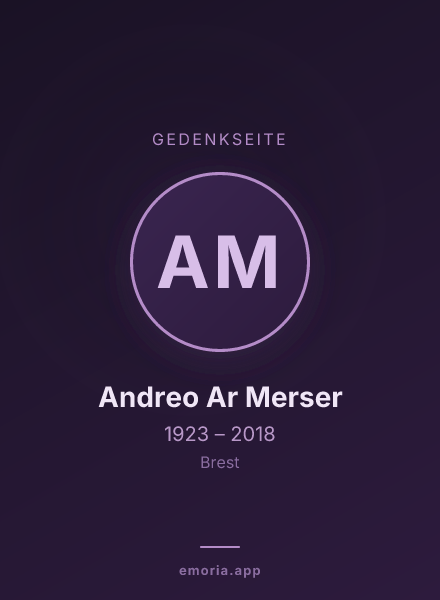 Gedenkportrait von Andreo Ar Merser