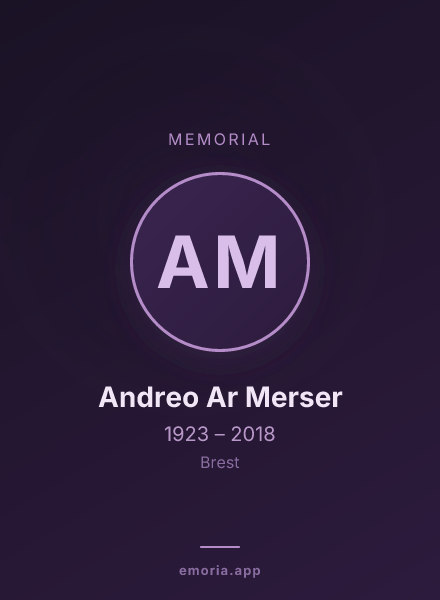 Memorial portrait of Andreo Ar Merser