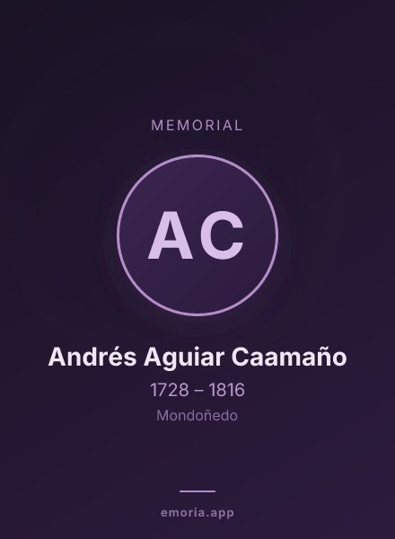 Memorial portrait of Andrés Aguiar Caamaño