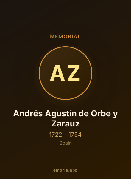 Memorial portrait of Andrés Agustín de Orbe y Zarauz