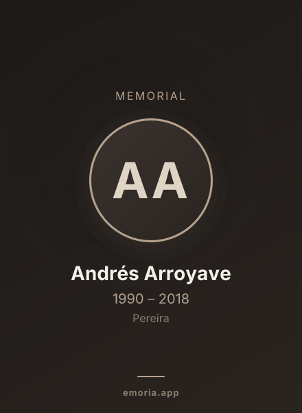 Memorial portrait of Andrés Arroyave